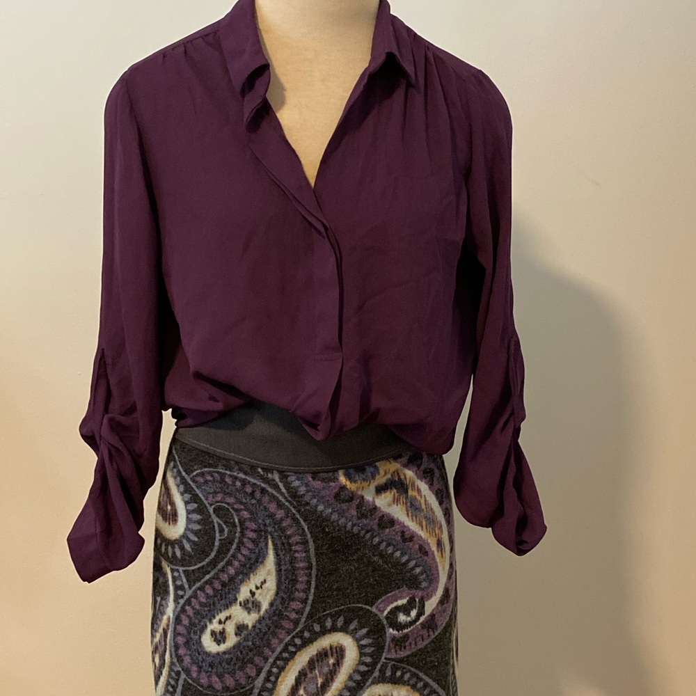Plum Blouse,!EPLC beautiful colour!